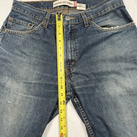 Levis 520‎ Bootcut Blue Denim Jeans Men 32(31)x32(31) Slim Fit Workwear - Picture 14 of 14